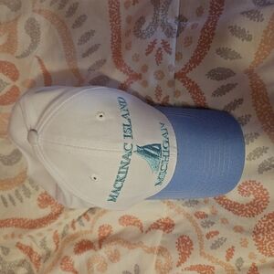 Mackinac Island Blue and White Cap